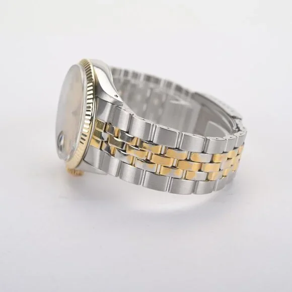 Tudor Oyster Prince Date-Day 94613 Linen Dial 36mm 18k Gold Men's Watch - Picture 5 of 8